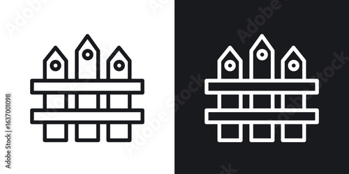 Fence vector icon. Design graphic in outline style illustration.