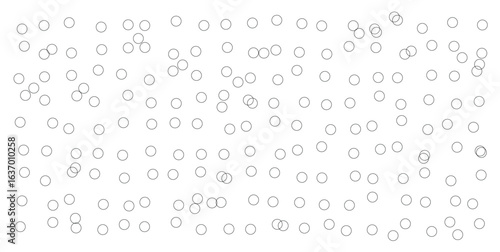 Geometric seamless pattern of thin interlaced rings arranged randomly on a clean white background perfect for modern design projects or abstract backgrounds isolated vector illustration.