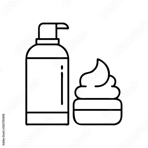 Shaving cream vector icon illustration for grooming products