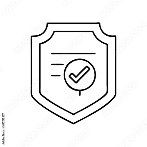 Shield icon with check symbol representing security and validation