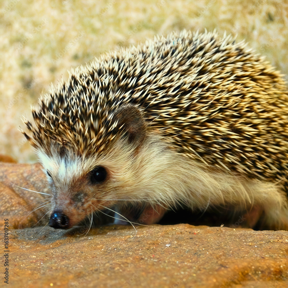Fototapeta premium Hedgehog Facing Camera Close-Up