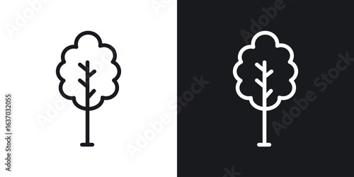 Tree free icon web design element. line icon