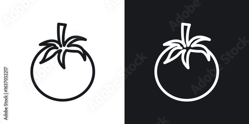 Tomato icon web design element. line icon