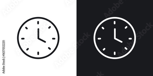 Time clock icon web design element. line icon