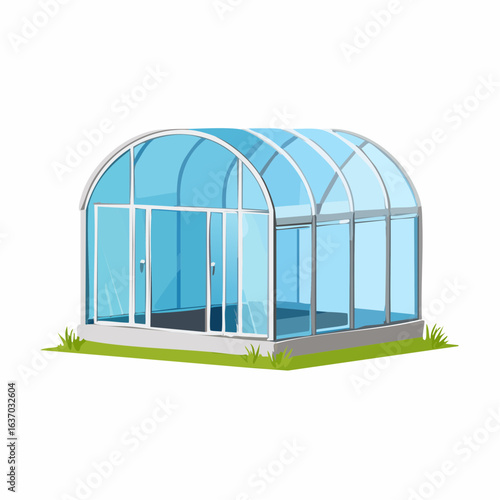 Kleines Gewächshaus aus Glas