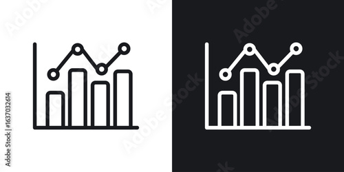 Stats icon web design element. line icon
