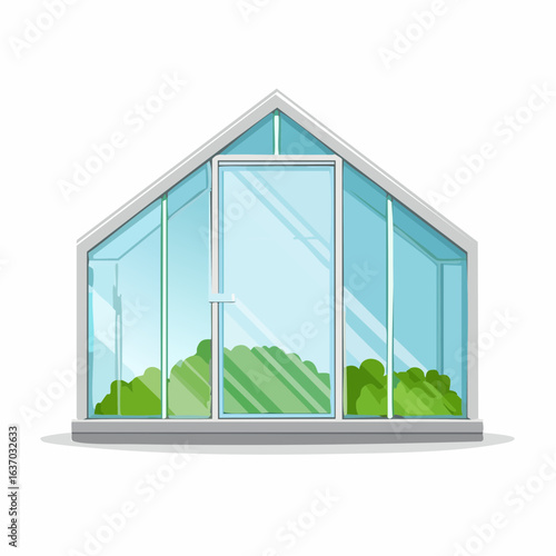 Kleines Gewächshaus aus Glas