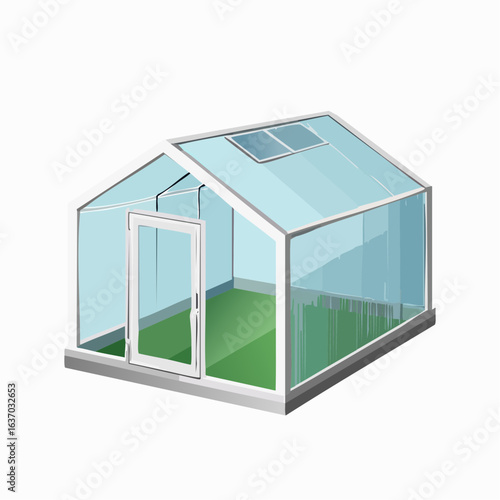 Kleines Gewächshaus aus Glas