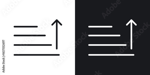 Sort amount up icon web design element. line icon