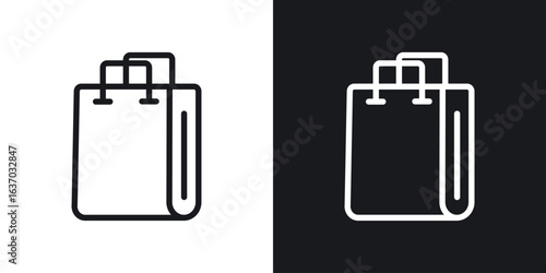 Shopping bag icon web design element. line icon