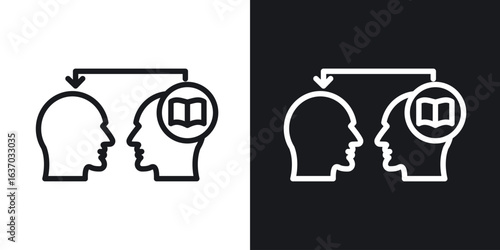 Share thoughts icon web design element. line icon