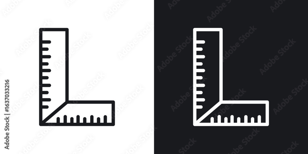 Fototapeta premium Ruler combined icon web design element. line icon