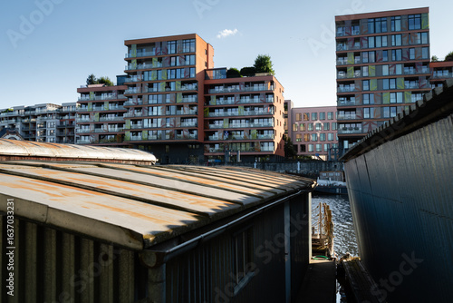 Photography Contemporary residential blocks and office buildings reflecting Prague’s urban d