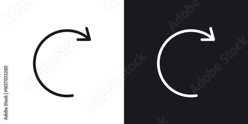 Rotate right icon web design element. line icon