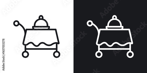 Room service icon web design element. line icon