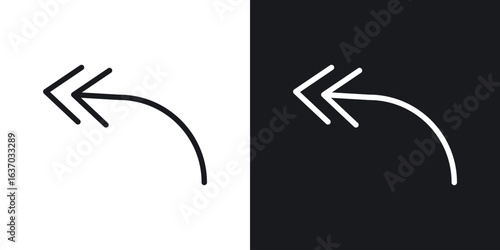 Tableau sur toile Reply all icon web design element. line icon
