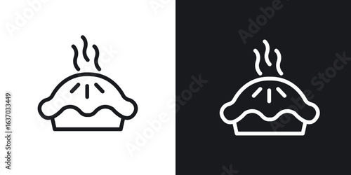 Pie icon web design element. line icon