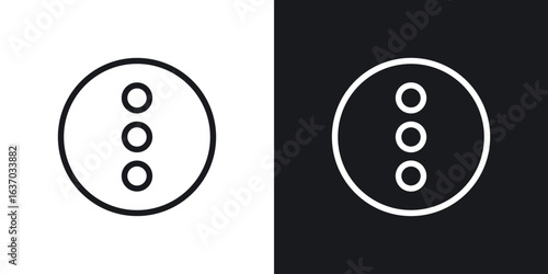 Menu dots icon web design element. line icon
