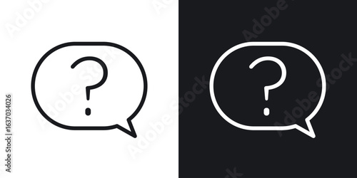 Interrogation icon web design element. line icon