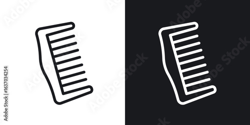 Hair brush icon web design element. line icon