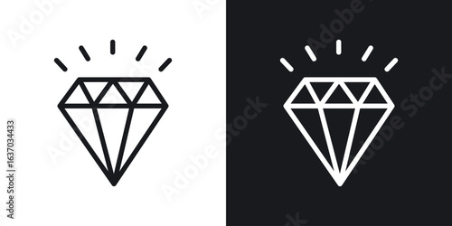 Gem icon web design element. line icon