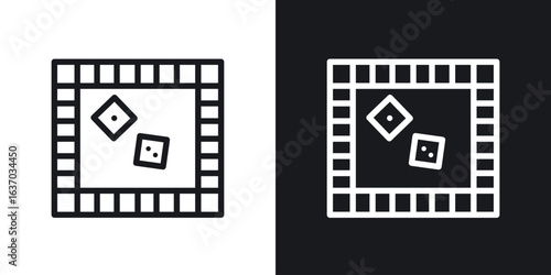 Game board icon web design element. line icon