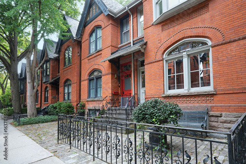 Wallpaper Mural Well preserved 19th century brick houses with gables in downtown Toronto Torontodigital.ca