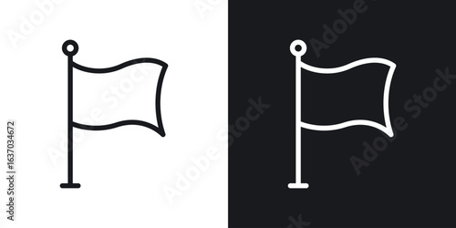 Flag icon web design element. line icon