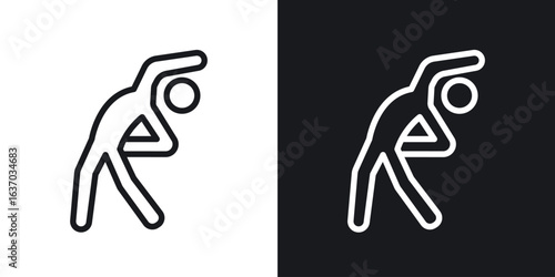 Fitness exercise icon web design element. line icon