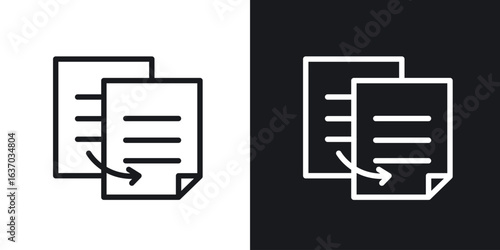Duplicate icon web design element. line icon