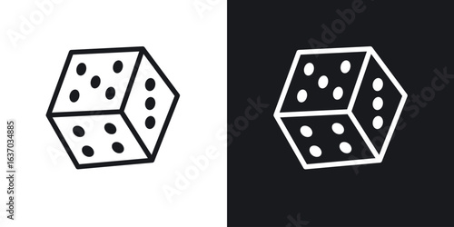 Dice icon web design element. line icon