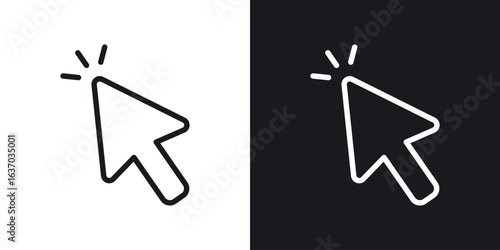 Cursor icon web design element. line icon