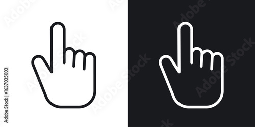 Cursor icon web design element. line icon