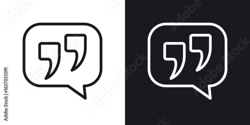 Comment quote icon web design element. line icon