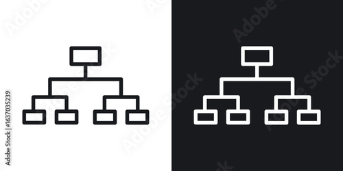 Chart tree icon web design element. line icon