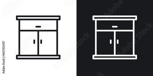 Cabinet icon web design element. line icon