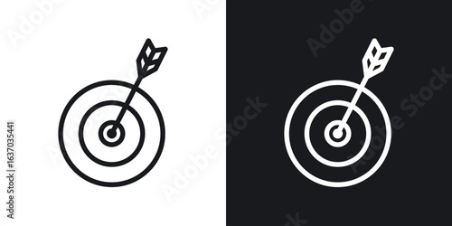 Bullseye icon web design element. line icon