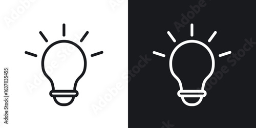 Bulb icon web design element. line icon