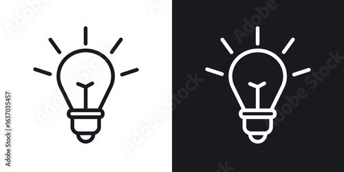 Bulb icon web design element. line icon