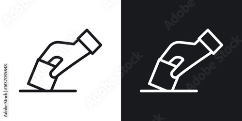 Ballot icon web design element. line icon