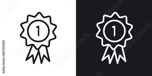 Badge icon web design element. line icon