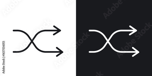 Shuffle icon web design element. line icon