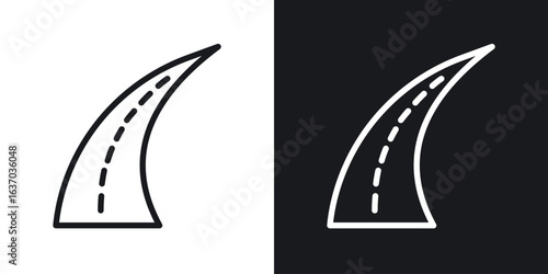 Road icon web design element. line icon