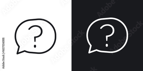 Question icon web design element. line icon