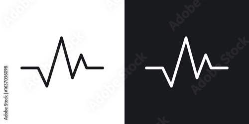 Pulse icon web design element. line icon