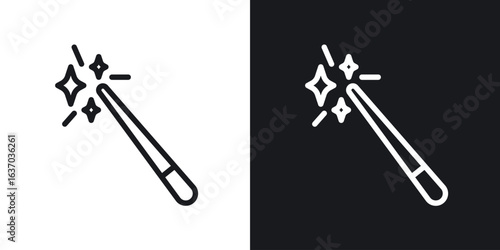 Magic wand icon web design element. line icon