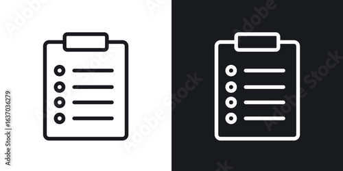 List icon web design element. line icon