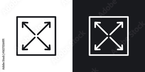 Expand icon web design element. line icon