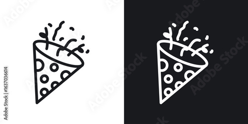 Confetti icon web design element. line icon