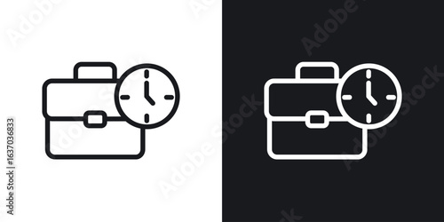 Office time icon web design element. line icon